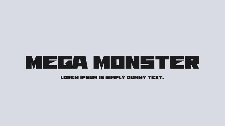 Mega Monster Font Family