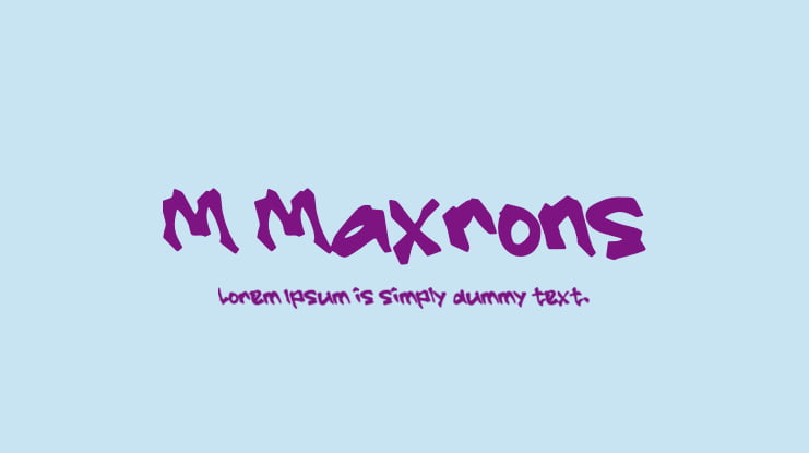 M Maxrons Font