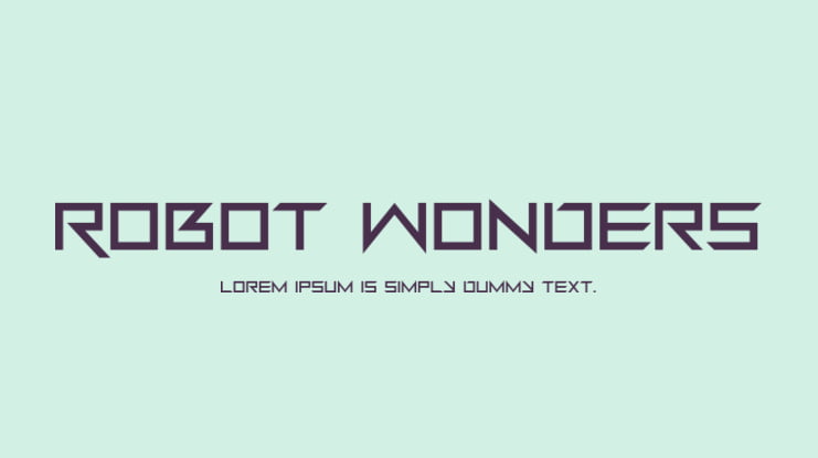 Robot Wonders Font Family