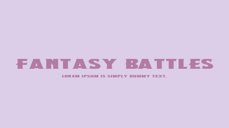 Fantasy Battles Font Family