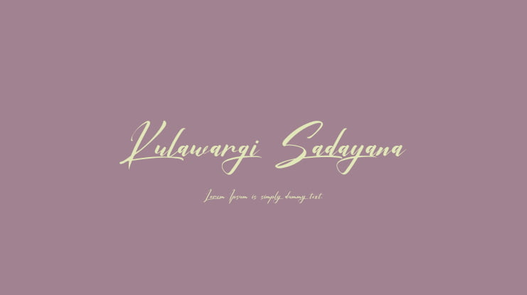 Kulawargi Sadayana Font