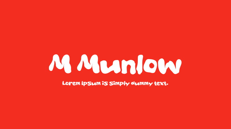 M Munlow Font