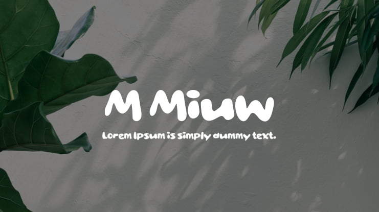 M Miuw Font