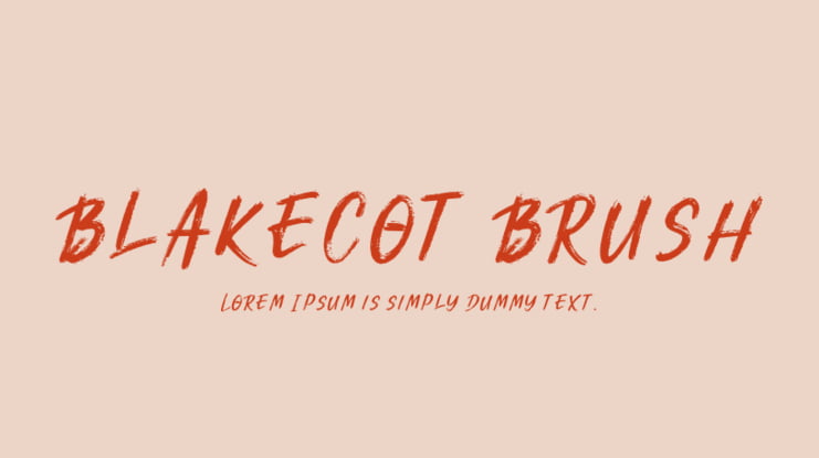 Blakecot Brush Font