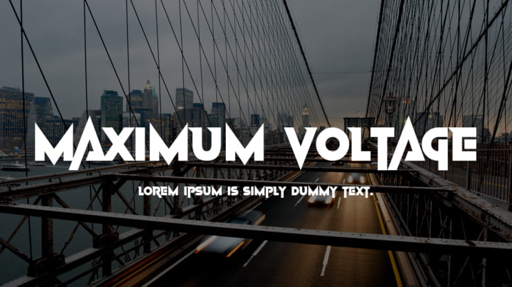 Maximum Voltage Font Family