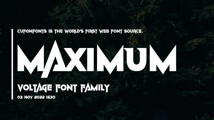 Maximum Voltage Font Family