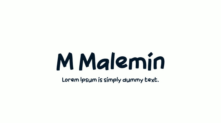 M Malemin Font