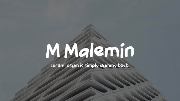 M Malemin Font