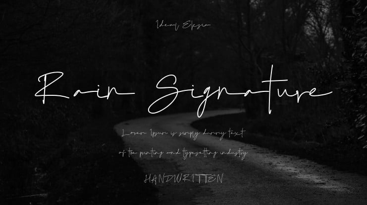 Rain Signature Font