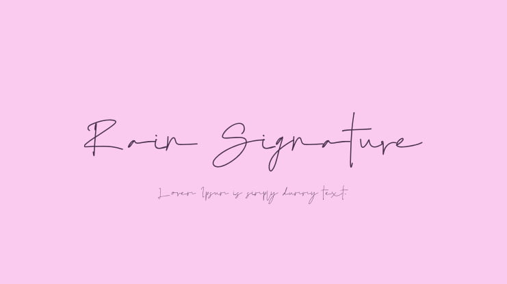 Rain Signature Font