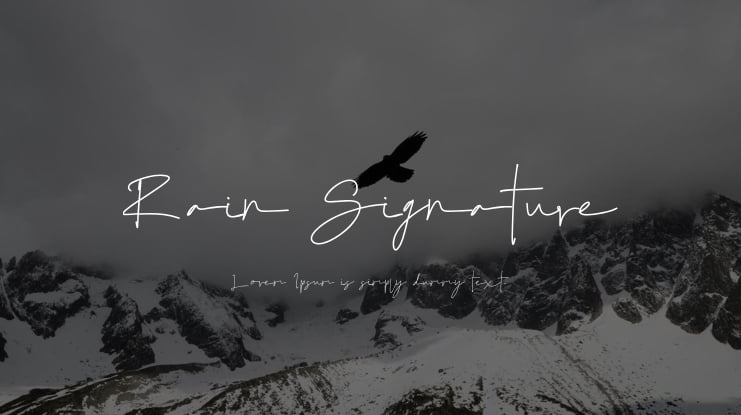 Rain Signature Font