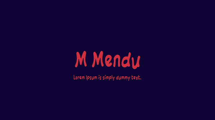 M Mendu Font