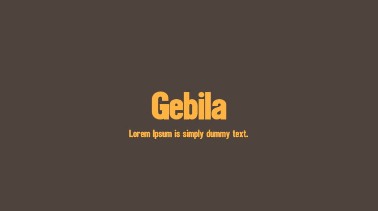 Gebila Font