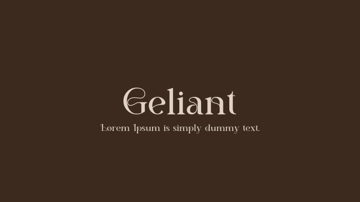 Geliant Font