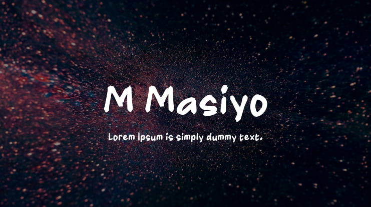 M Masiyo Font