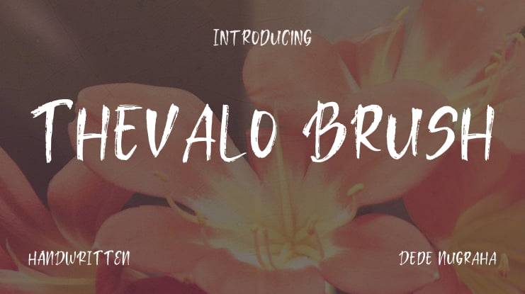 Thevalo Brush Font