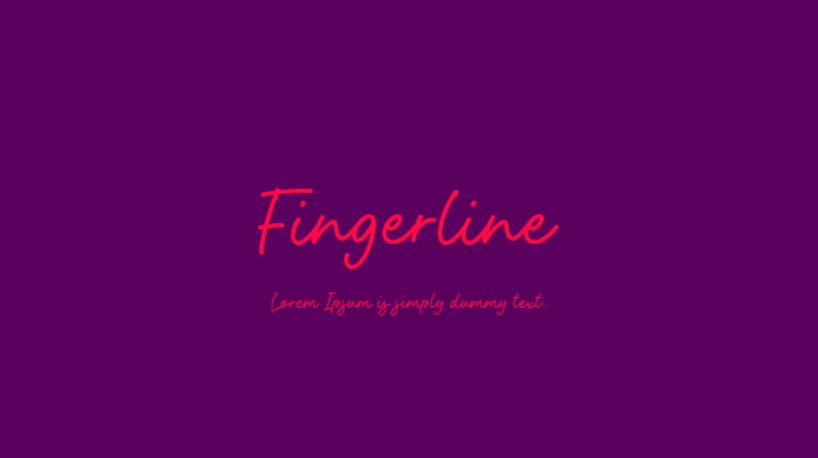 Fingerline Font