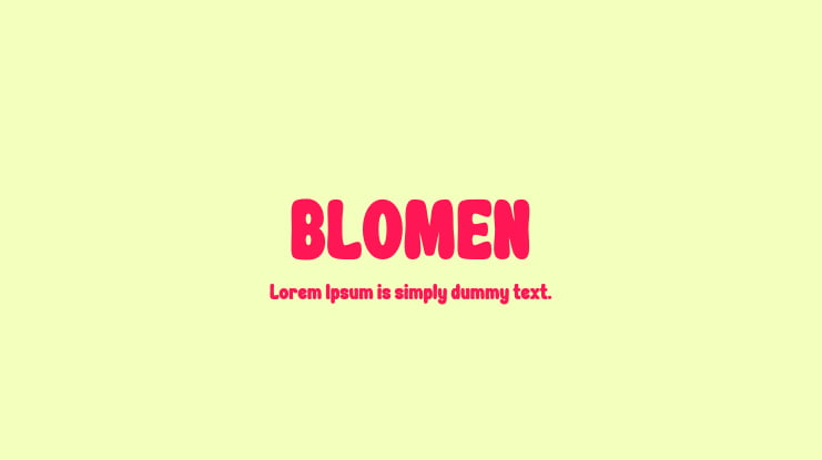 BLOMEN Font