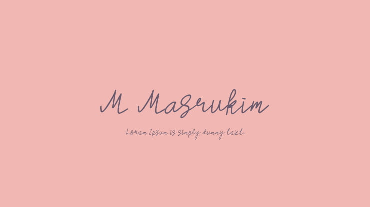 M Masrukim Font