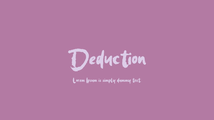 Deduction Font