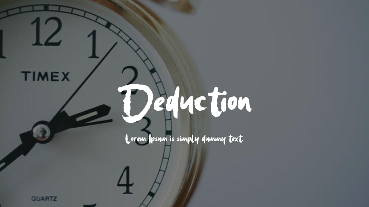 Deduction Font