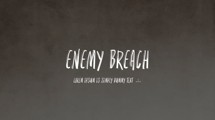 Enemy Breach Font