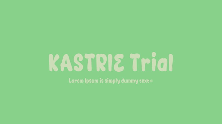 KASTRIE Trial Font