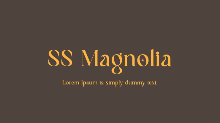 SS Magnolia Font