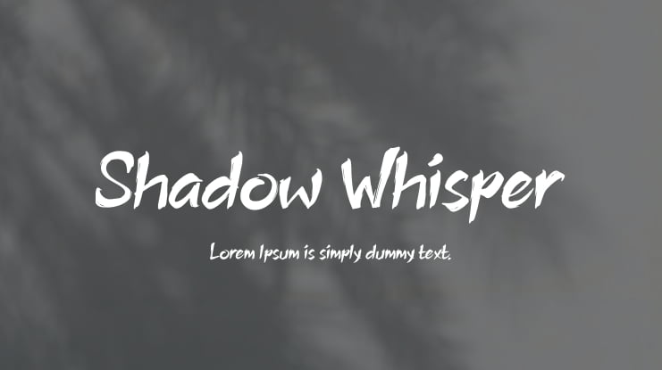 Shadow Whisper Font