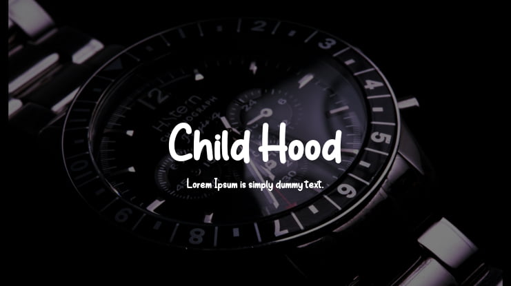 Child Hood Font