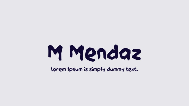 M Mendaz Font