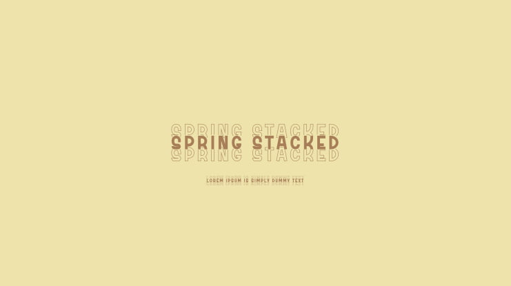 Spring Stacked Font