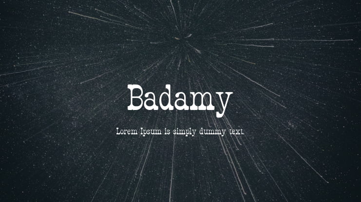 Badamy Font