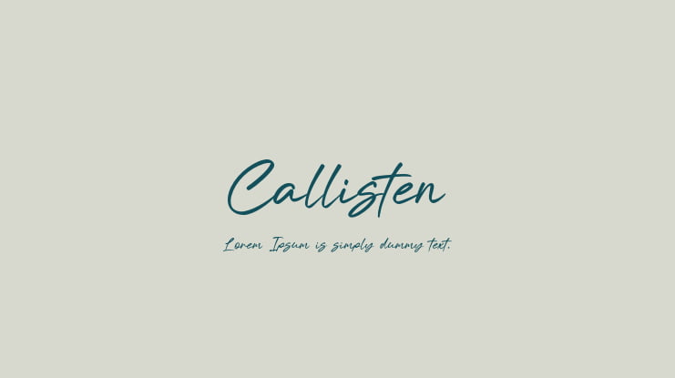 Callisten Font