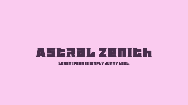 Astral Zenith Font Family