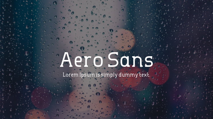Aero Sans Font Family