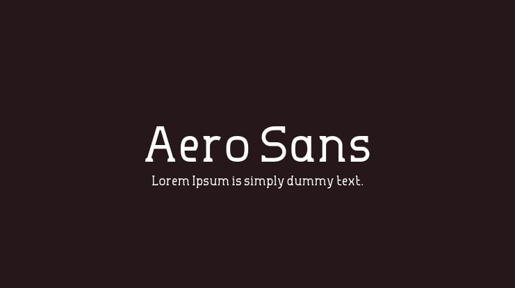 Aero Sans Font Family