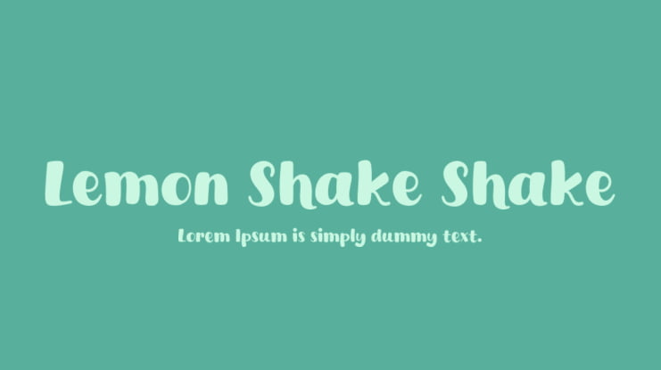 Lemon Shake Shake Font