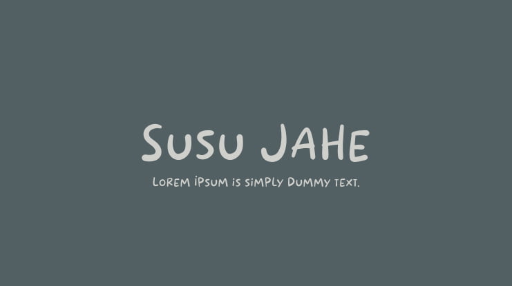 Susu Jahe Font