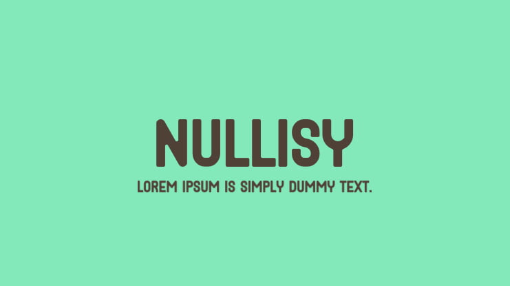 Nullisy Font Family