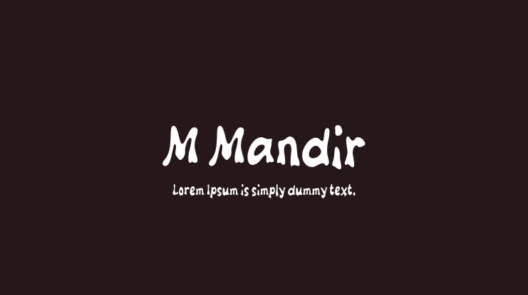 M Mandir Font