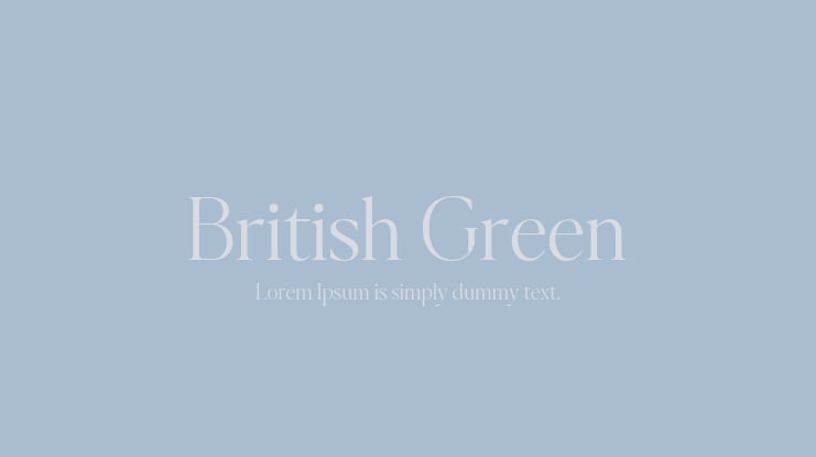 British Green Font