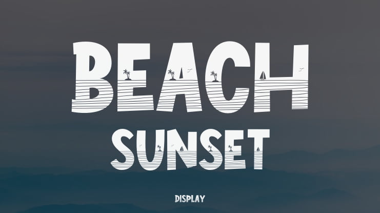 Beach Sunset Font
