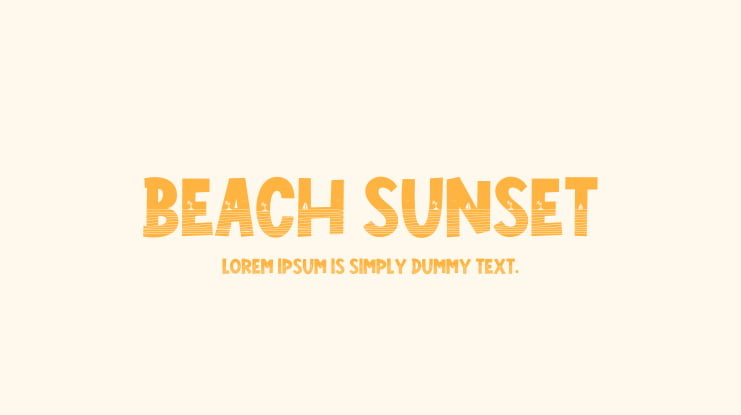 Beach Sunset Font