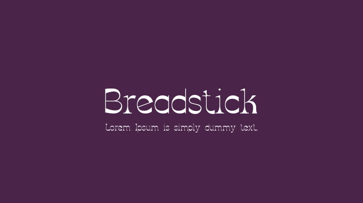 Breadstick Font