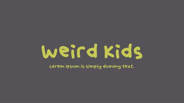 Weird Kids Font