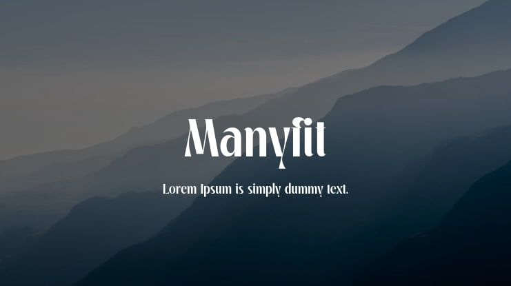 Manyfit Font