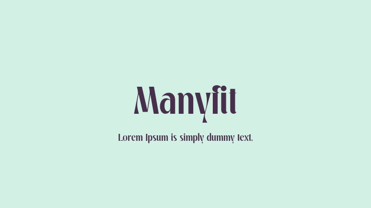 Manyfit Font