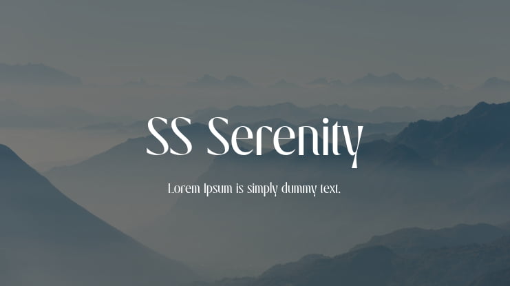SS Serenity Font