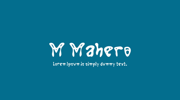 M Mahero Font